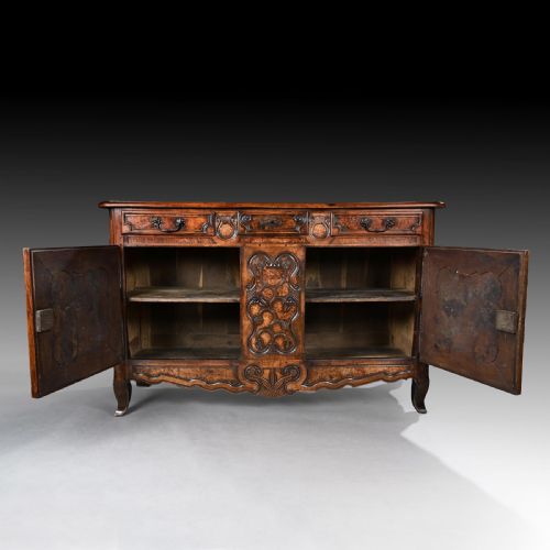 18th Century Louis Xv French Burr Ash Bressan Buffet of Excellent Colour