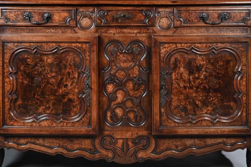 fig 1. 18th Century Louis XV French Burr Ash Bressan Buffet of Excellent Colour