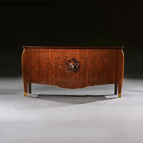 Rare Jules Leleu Art Deco Marquetry Sideboard