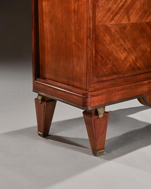 fig 2. A Rare Pair of French Mahogany and Brass Mounted Cabinets Andre Arbus.