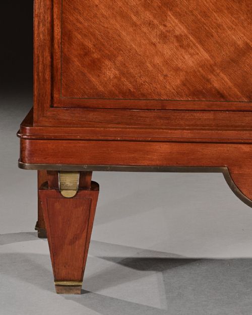 fig 3. A Rare Pair of French Mahogany and Brass Mounted Cabinets Andre Arbus.