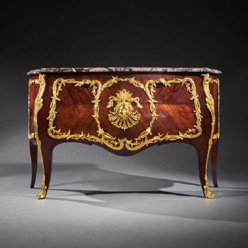 French 19th Century Louis Xv Style Ormolu Mounted Commode by Hopillart & Leroy Paris