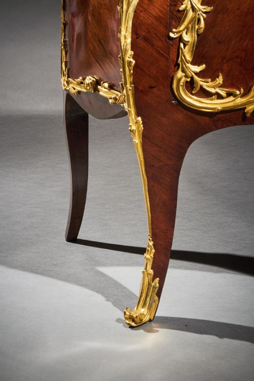 fig 1. French 19th Century Louis XV Style Ormolu Mounted Commode By Hopillart & Leroy Paris