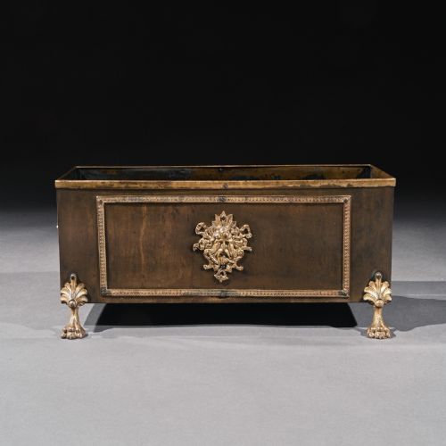 Late 19th Century French Brass and Copper Table Jardiniere