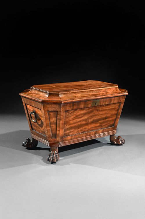fig 1. Regency Mahogany Wine Cooler Cellarette of Sarcophagus Form