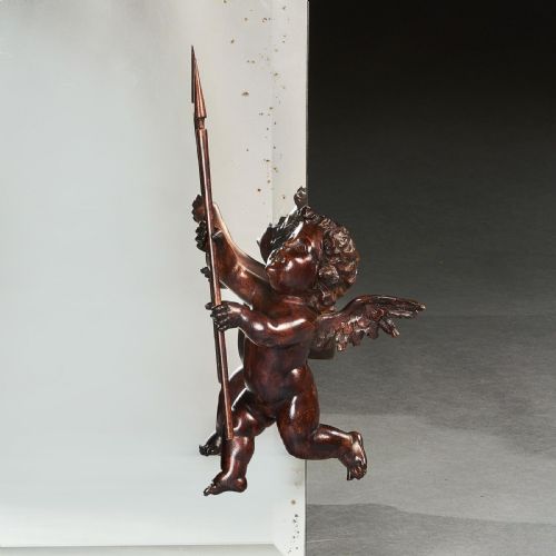 fig 3. Rare Large Gabriel Viardot French Japonisme Dragon Mirror With Cherub