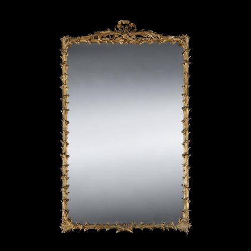 Grand 19th Century French Mirror Decorated with a Reeded Design in Original Condition