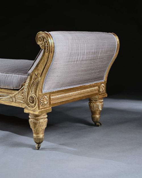 fig 3. Morel and Hughes Regency Carved Giltwood Daybed Likely Made for Badminton House Circa 1810
