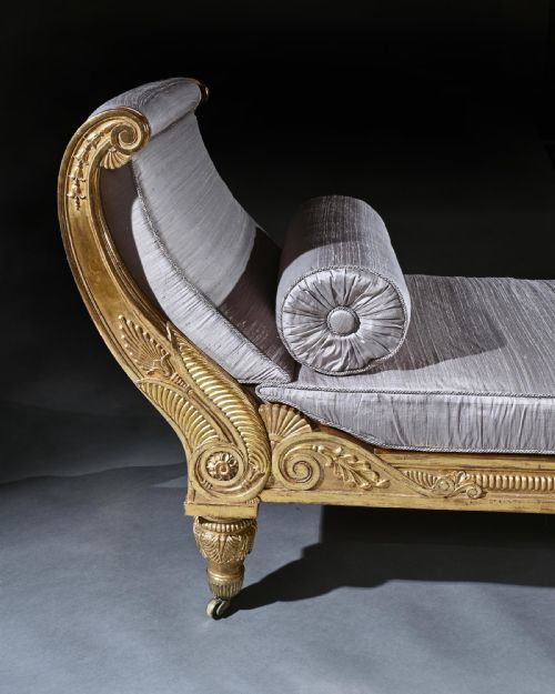 fig 6. Morel and Hughes Regency Carved Giltwood Daybed Likely Made for Badminton House Circa 1810