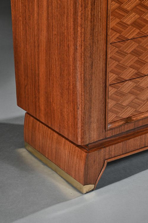 fig 2. Jules Leleu Art Deco Walnut Commode Attributed to Jules Leleu