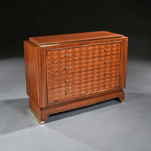 fig 4. Jules Leleu Art Deco Walnut Commode Attributed to Jules Leleu
