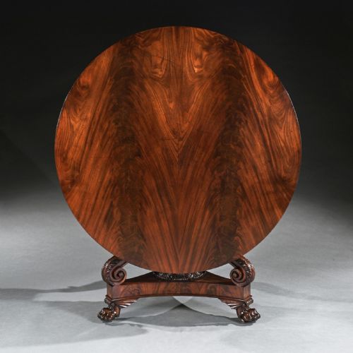 Fine Regency Mahogany Centre Table, Possibly a Unique Commission Based on the Designs of George Smith.

