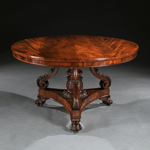 fig 1. Fine Regency Mahogany Centre Table, Possibly a Unique Commission Based on the Designs of George Smith.
