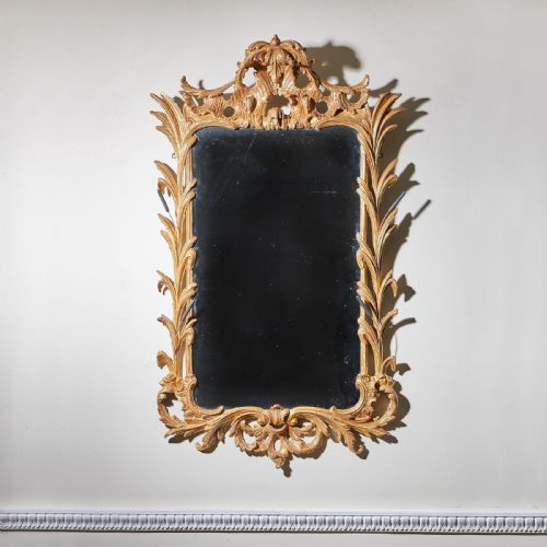 Early English Giltwood Rococo Mirror C.1760 in the Manner of John and William Linnell
