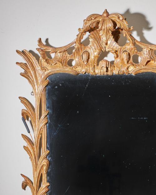 fig 2. Early English Giltwood Rococo Mirror C.1760 in the Manner of John and William Linnell