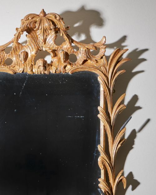 fig 3. Early English Giltwood Rococo Mirror C.1760 in the Manner of John and William Linnell