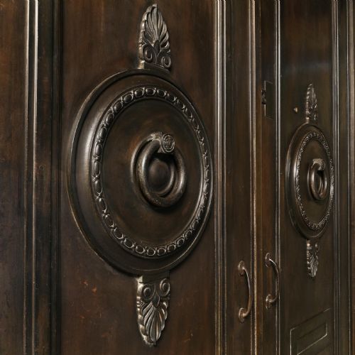 fig 1. Very Fine and Imposing Pair of Bronze Entrance Doors Circa 1900