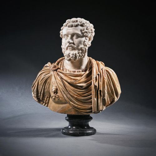 A Huge and Important 18th Century Italian Carved Marble Bust of Roman Emperor Septimius Severus, Attributed to the Cavaceppi Workshop