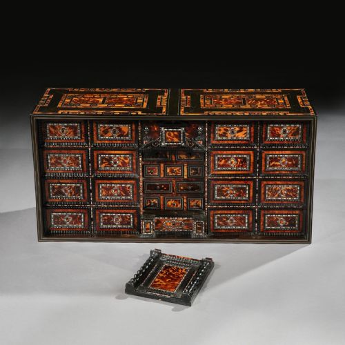 fig 2. Rare 17th Century Neapolitan Ebony Cabinet on Stand