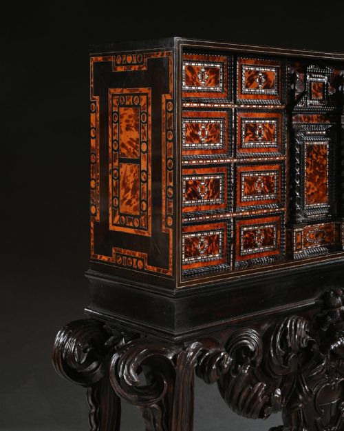 fig 5. Rare 17th Century Neapolitan Ebony Cabinet on Stand
