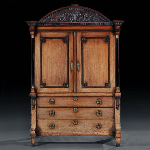 Late 18th Century Neoclassical Dutch Oak Linen Press of Wonderful Colour