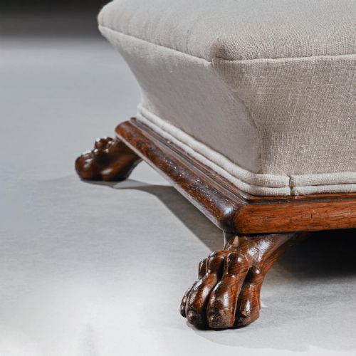 fig 3. A Fine Regency Period Rosewood Sarcophagus Shaped Foot Stool