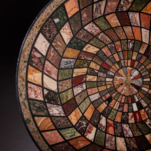 fig 1. Extremely Large Grand Tour Mid 19th Century Italian Specimen Marble Top