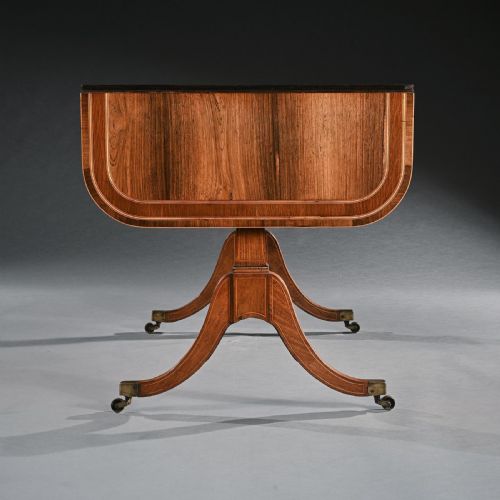 fig 3. Gillows Regency Rosewood And Casuarina Sofa Table With John Mclean Pattern Handles And Escutcheons