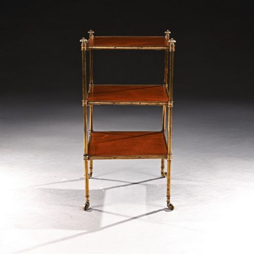 fig 1. 19th Century Howard and Sons Mahogany and Gilt Brass Etagere