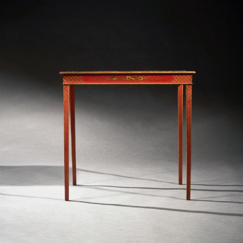 fig 1. 19th Century Red Japanned Occasional Table