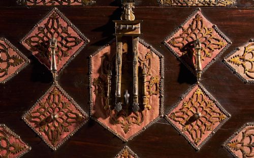 fig 3. Exceptional Early 17th Century Spanish Walnut Vargueno Desk on Stand