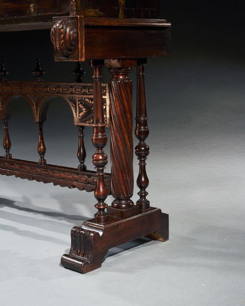 fig 4. Exceptional Early 17th Century Spanish Walnut Vargueno Desk on Stand