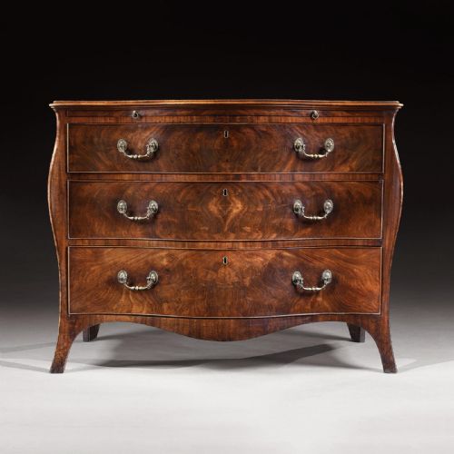 fig 2. Henry Hill Of Marlborough George III Serpentine Mahogany Commode