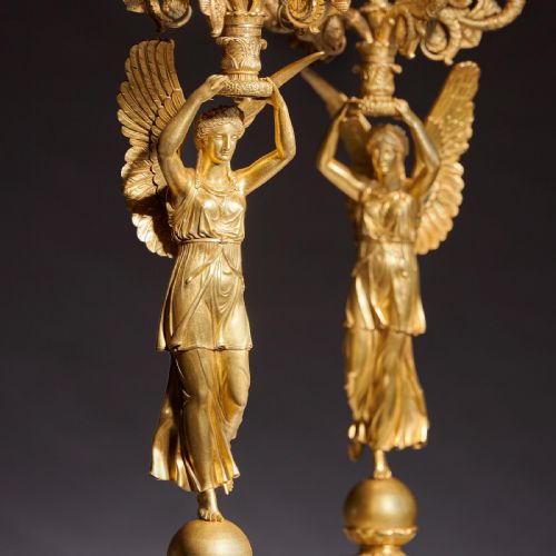 fig 3. Exceptional Pair of French Late Empire Gilt Bronze Candelabra Attributed To Pierre Philippe Thomire