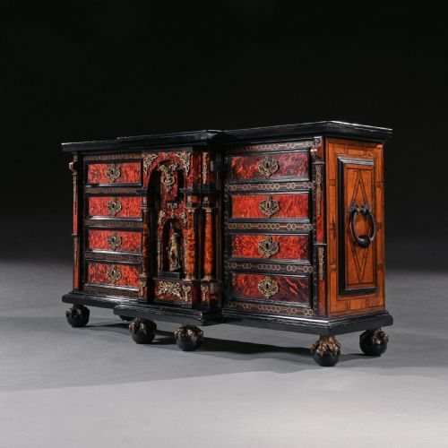 PAIR OF 17TH CENTURY SPANISH BAROQUE GILT BRONZE MOUNTED EBONISED AND TORTOISESHELL CABINETS ON STANDS - ADDITIONAL PHOTO 2