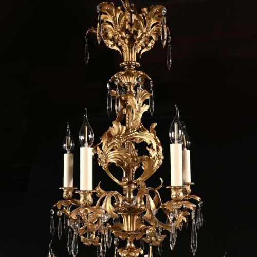 LOUIS XV STYLE GILT BRONZE AND CUT GLASS TWENTYFIVE LIGHT CHANDELIER LATE 19TH CENTURY - ADDITIONAL PHOTO 2