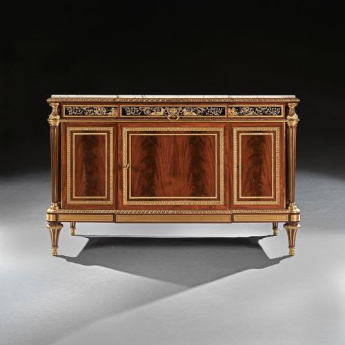AN IMPORTANT 19TH CENTURY FRENCH HENRY DASSON COMMODE IN THE LOUIS XVI STYLE AFTER THE MODEL BY WEISWEILER