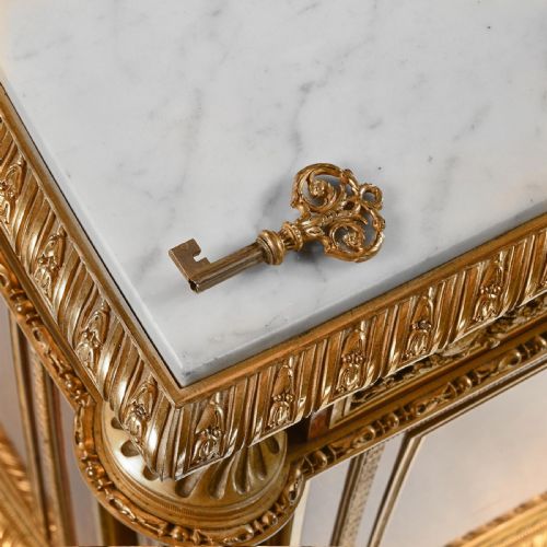 AN IMPORTANT 19TH CENTURY FRENCH HENRY DASSON COMMODE IN THE LOUIS XVI STYLE AFTER THE MODEL BY WEISWEILER - ADDITIONAL PHOTO 7