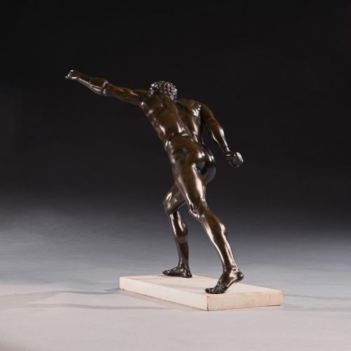 19TH CENTURY FRENCH BORGHESE GLADIATOR BRONZE OF LARGE SCALE - ADDITIONAL PHOTO 3