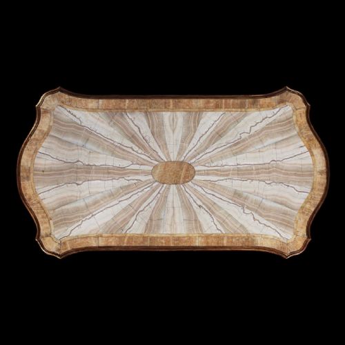 OUTSTANDING ITALIAN CARVED WOOD POLYCHROME CENTRE TABLE WITH ONYX TOP BY AMLETO BERTONI - ADDITIONAL PHOTO 8