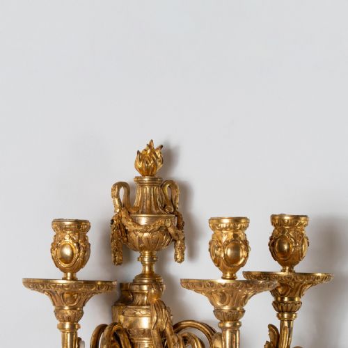 SET OF FOUR LOUIS XV ORMOLU THREE BRANCH WALL LIGHTS CIRCA 1770 - ADDITIONAL PHOTO 4