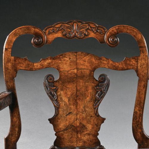 LATE 19TH CENTURY WALNUT TWIN CHAIR BACK SOFA AFTER A GEORGE II DESIGN - ADDITIONAL PHOTO 5
