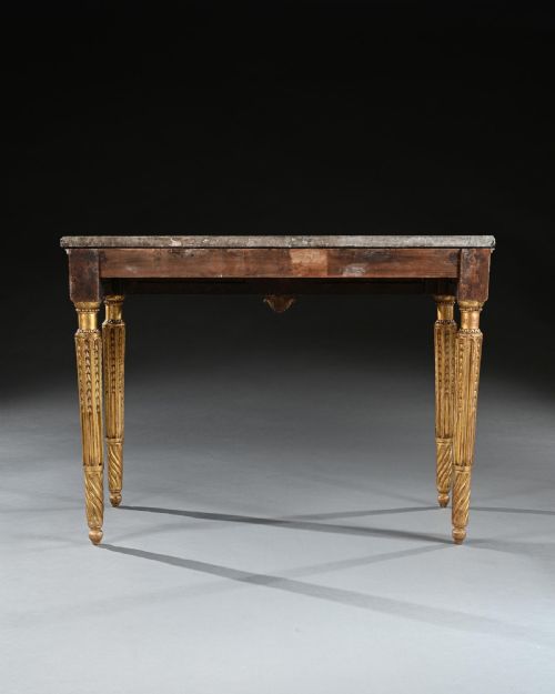 LATE 18TH CENTURY ITALIAN CARVED GILTWOOD MARBLE TOP CONSOLE TABLE - ADDITIONAL PHOTO 7
