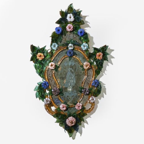 PAIR OF 18TH CENTURY VENETIAN MURANO GLASS MIRRORS - ADDITIONAL PHOTO 2