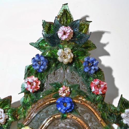 PAIR OF 18TH CENTURY VENETIAN MURANO GLASS MIRRORS - ADDITIONAL PHOTO 3