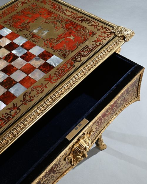 AN EXCEPTIONAL GEORGE IV PERIOD BOULLE GAMES TABLE ATTRIBUTED TO THOMAS PARKER - ADDITIONAL PHOTO 9