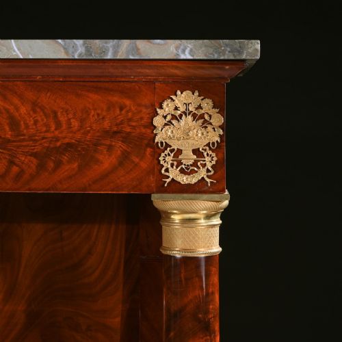 fig 2. Grand French Empire Mahogany Gilt Bronze Mounted Console Table of Extremely Large Scale