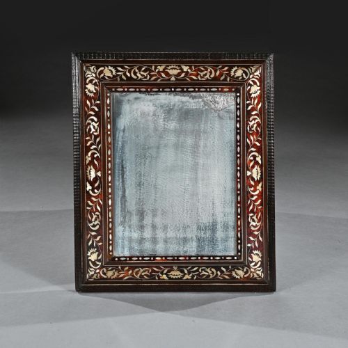RARE PAIR OF SPANISH COLONIAL 18TH CENTURY TORTOISESHELL ENCONCHADO MIRRORS PERUVIAN OR MEXICAN - ADDITIONAL PHOTO 1