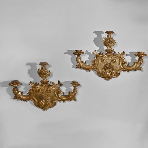 PAIR OF 18TH CENTURY VENETIAN GILTWOOD WALL SCONCES - ADDITIONAL PHOTO 4