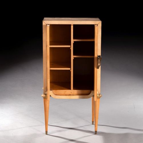 MAURICE JALLOT FRENCH ART DECO PARCHMENT INLAID CABINET - ADDITIONAL PHOTO 4